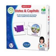 New - The Learning Journey Match It - States  Capitals - Ages 4-7  1 players