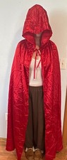 Spirit Red Hooded Cloak Cape, One Size Halloween Costume MPN 01277581