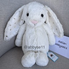 Jellycat Original Bashful Twinkle Bunny Ivory With Stars On Ears