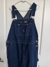 NWT Dickies Men's Size 42 X 30 Bib Overall Stone Denim Blue