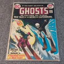 Ghosts #20 DC Comics 1973 Bronze Age Horror Skeleton Ski Cover