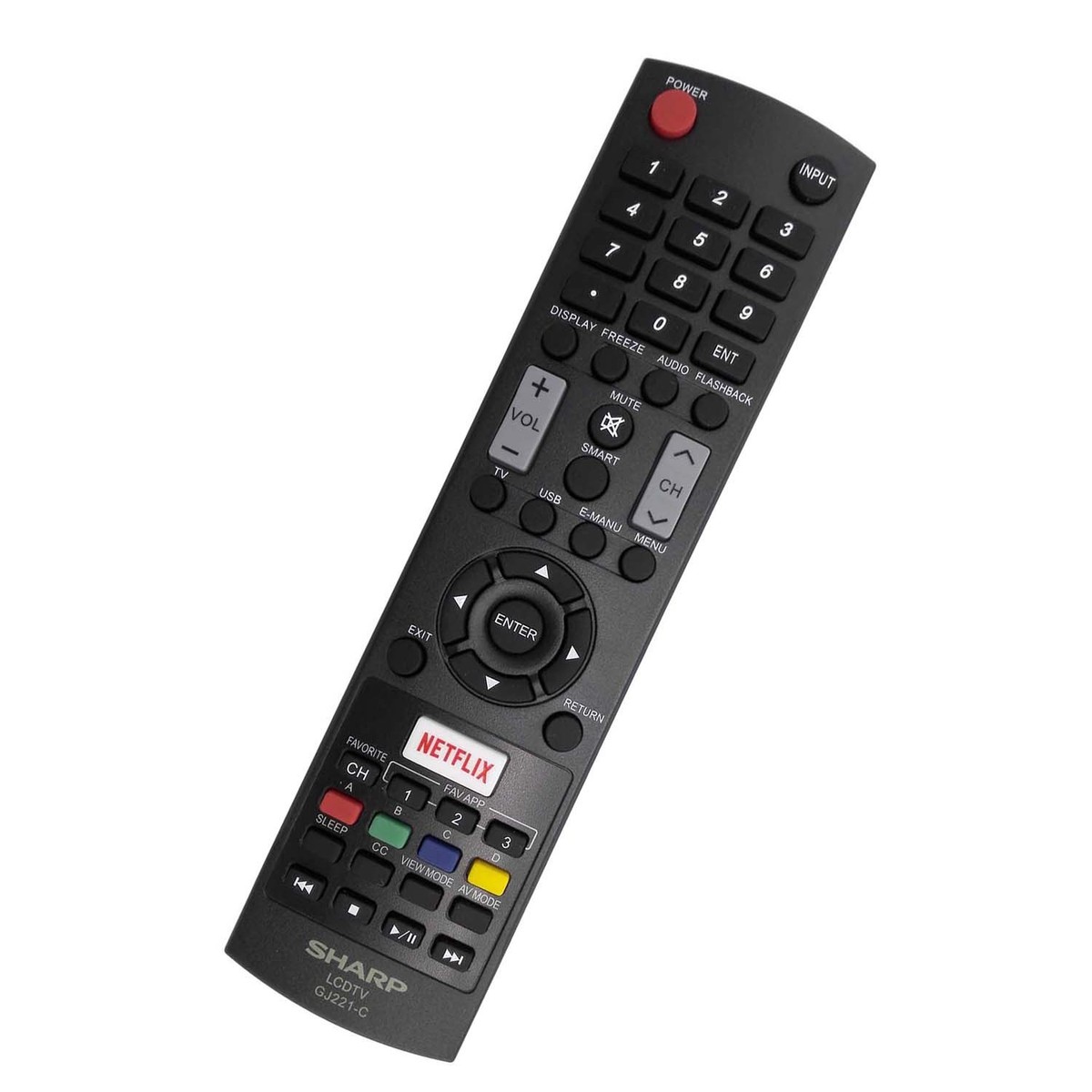 SHARP GJ221-C TV Remote for LC-65LE654U LC-65LE653U LC-65LE645U  