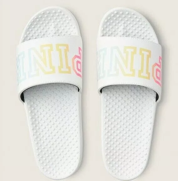 Victoria secret pink rainbow best sale slides