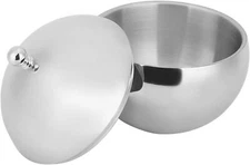 POCREATION Ice Bucket, Stainless Steel Double Wall Insulation Ice Bucket Contain