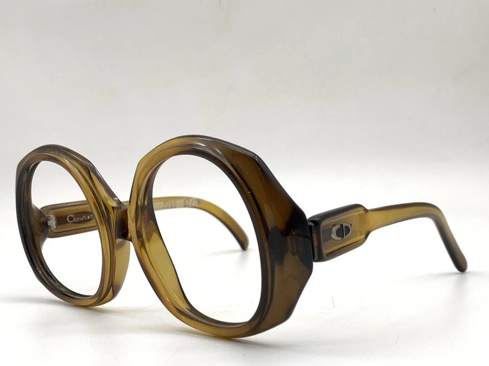 Óculos de sol feminino NOS vintage década de 1970 Christian Dior Optyl D265 oliva - Imagem 3 de 4