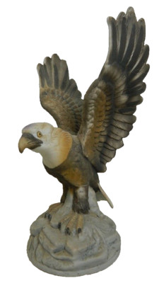 Royal Crown Bald Eagle with Wings Spread for Flight Figurine By J Byron 7''H
