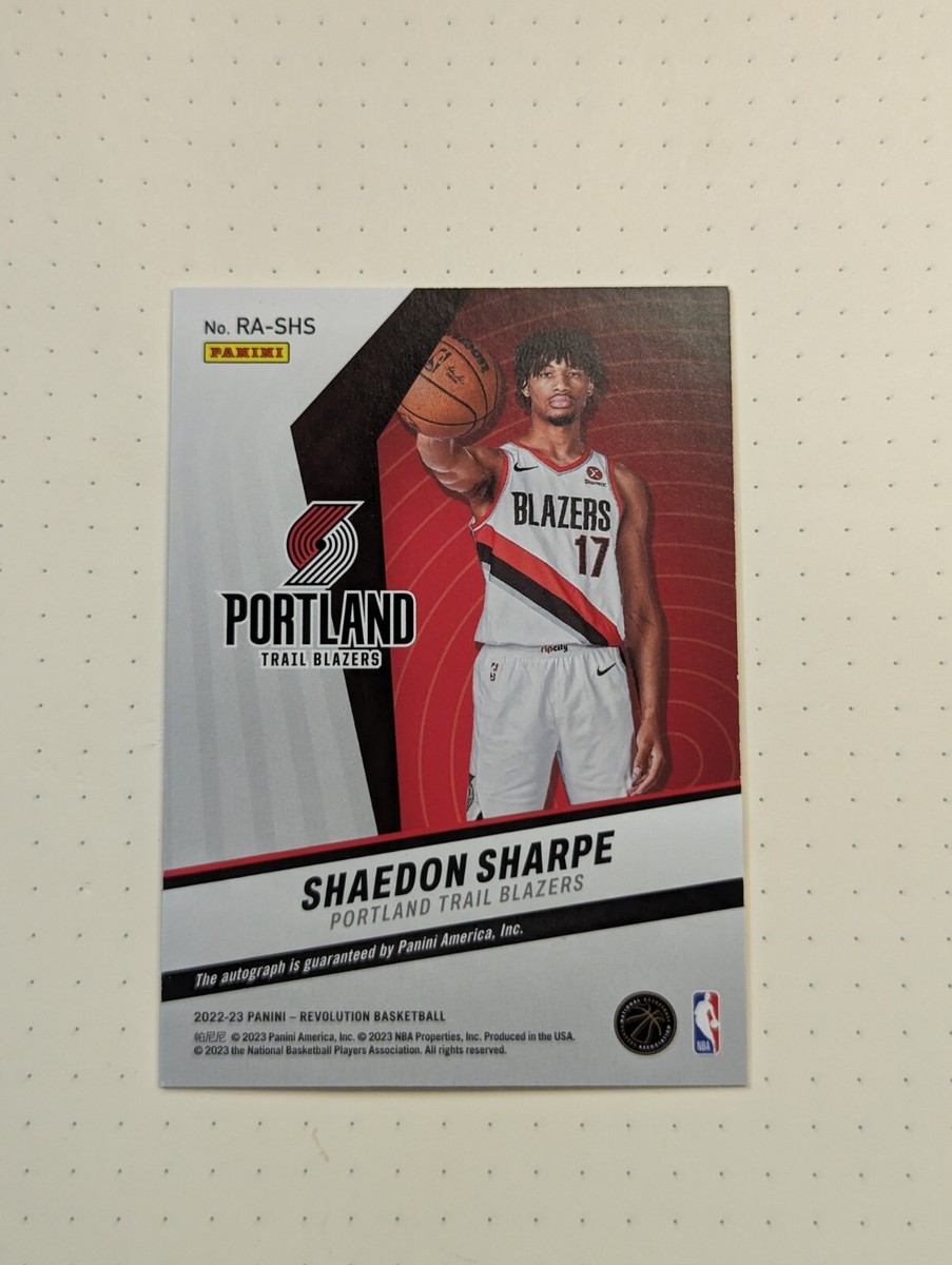2022-23 Panini Revolution Shaedon Sharpe Rookie Autograph #RA-SHS