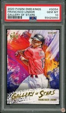 2020 PANINI DIAMOND KINGS FRANCISCO LINDOR GALLERY OF STARS #GOS4 PSA 10 POP 2 