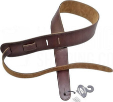 UK MADE BROWN DELUXE X/LONG FULL GRAIN LEATHER ACOUSTIC OR ELECTRIC GUITAR STRAP