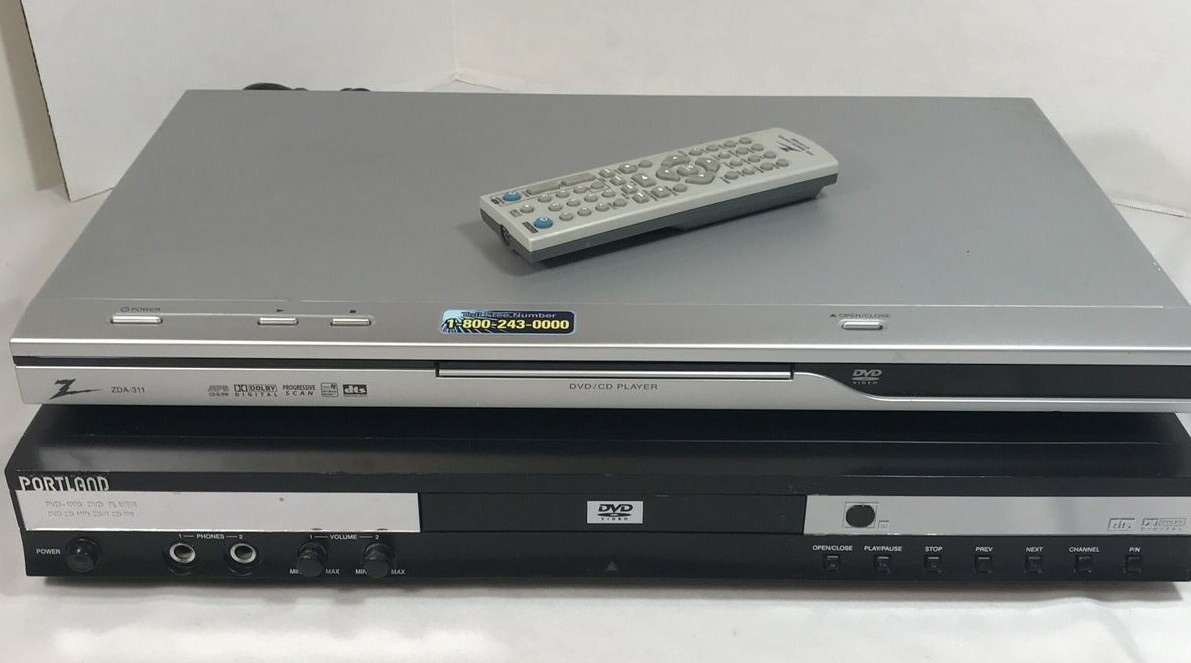 Lot of 2 Zenith ZDA-311 & Portland PVD 1000 Digital Video PS DVD