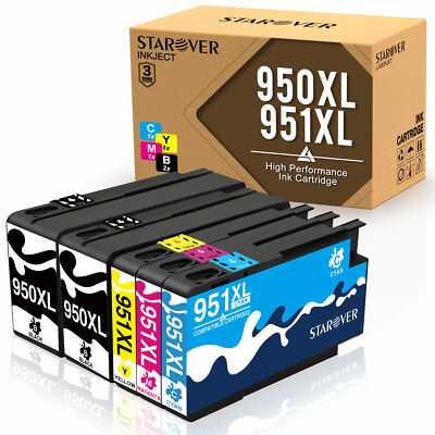 5 Pack Multi Ink Cartridge For HP 950XL 951XL OfficeJet Pro 8100 8600 8615 8630