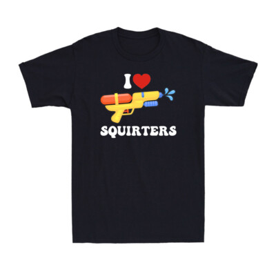 I Love Squirters Red Heart Squirters Water Gun 80's Squirt Guns Men's T-Shirt