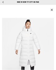 Nike Thermafit City Hood Parka Jacket Womens White Rrp £269.99 Size 12 M