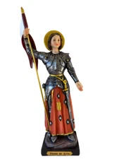 Juana De Arco 14"  Joan Of Arc Religious Resin Figurine