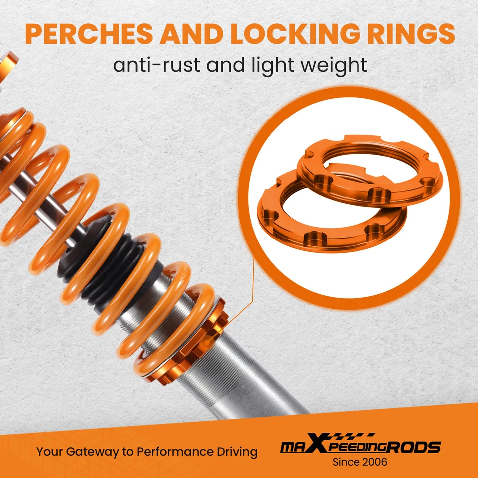 Assetto Regolabile A Ghiera for Vw Golf 7 MK7 TSI TDI 2015-2019 Audi A3 S3 8V - Immagine 3 di 4