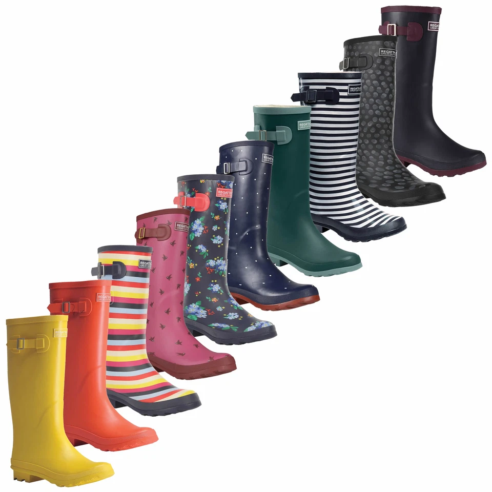 Regatta Lady Fairweather II Womens Wellies Cotton Lined Wellington Boot Durable
