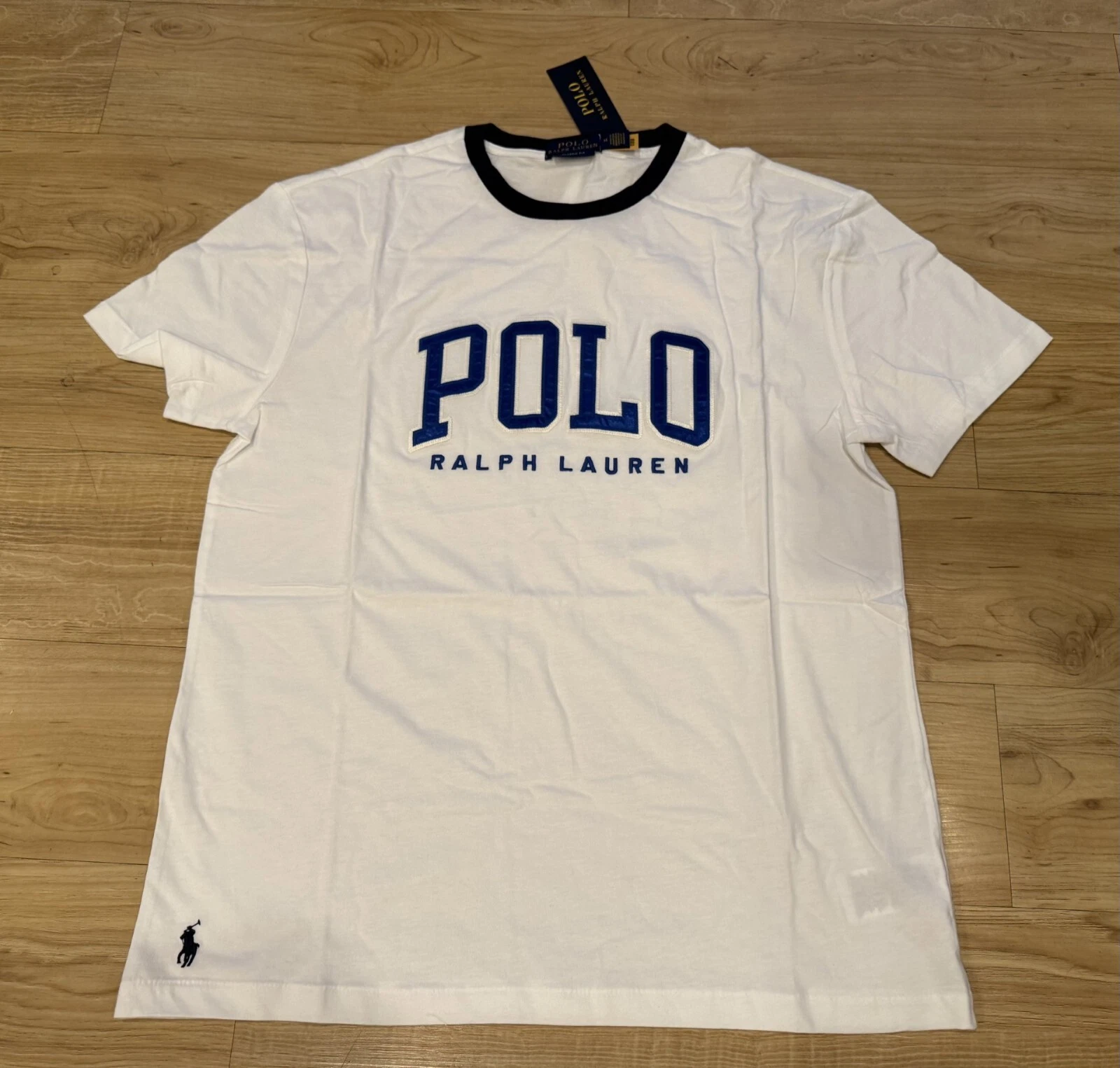 Polo Ralph Lauren Men's Classic Fit Stitched Letterman Logo T-Shirt White M-XXL