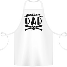 Fathers Day Baseball Dad Funny Cotton Apron 100% Organic