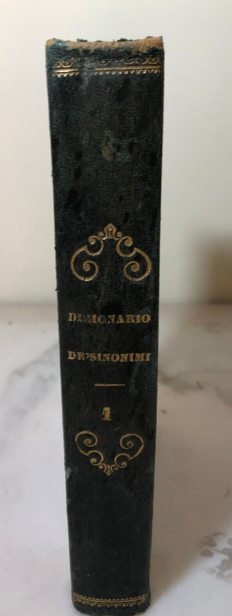 Libro antico Rarissimo Dizionario sinonimi Giovanni Romani Volume