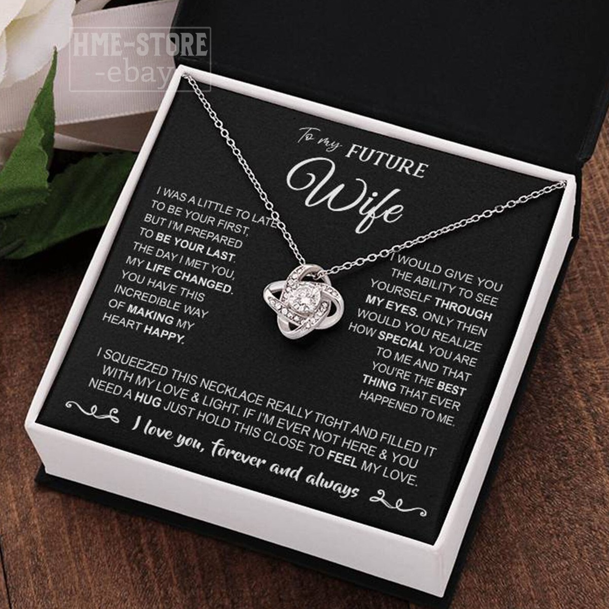 Gifts For My Future Wife Necklace Love Knot Pendant Fiancee