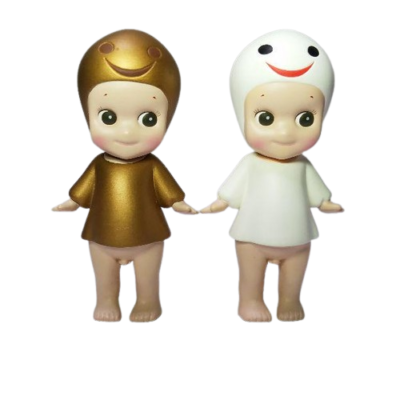 ソニーエンジェル 2007 ハロウィン　パンプキン　ゴースト　2体 Sonny 2007 Halloween Kewpie Angel figure set of 2 Orange