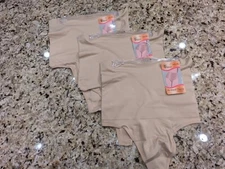 Inteco Intimates Womens 3 PK Hi-Waist Thong Tummy Control Underwear size L/XL