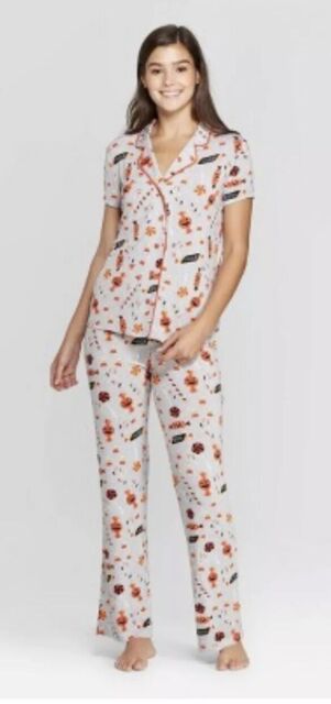 Munki Munki Womens Pjs Pajamas Halloween Candy 2 Pc Sleepwear Xs X Small For Sale Online Ebay