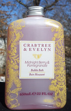 Crabtree  Evelyn MIDNIGHT BERRY  POMEGRANATE Bubble Bath 22 fl oz BRAND NEW
