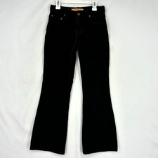Thalia Sodi Girls Size 12 Pants Black Velvet Stretch Cotton Boot Leg 5 Pocket