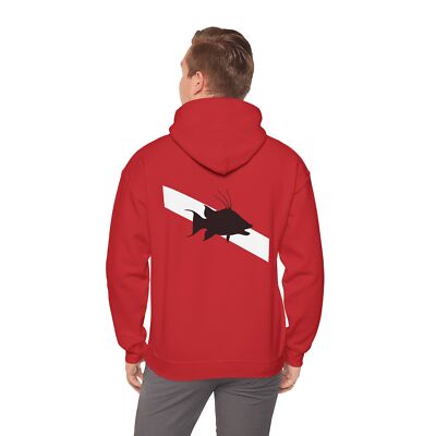 Diving Flag Hogfish Hoodie Shirt Spear fishing Fish Unisex Hooded Sweatshirt