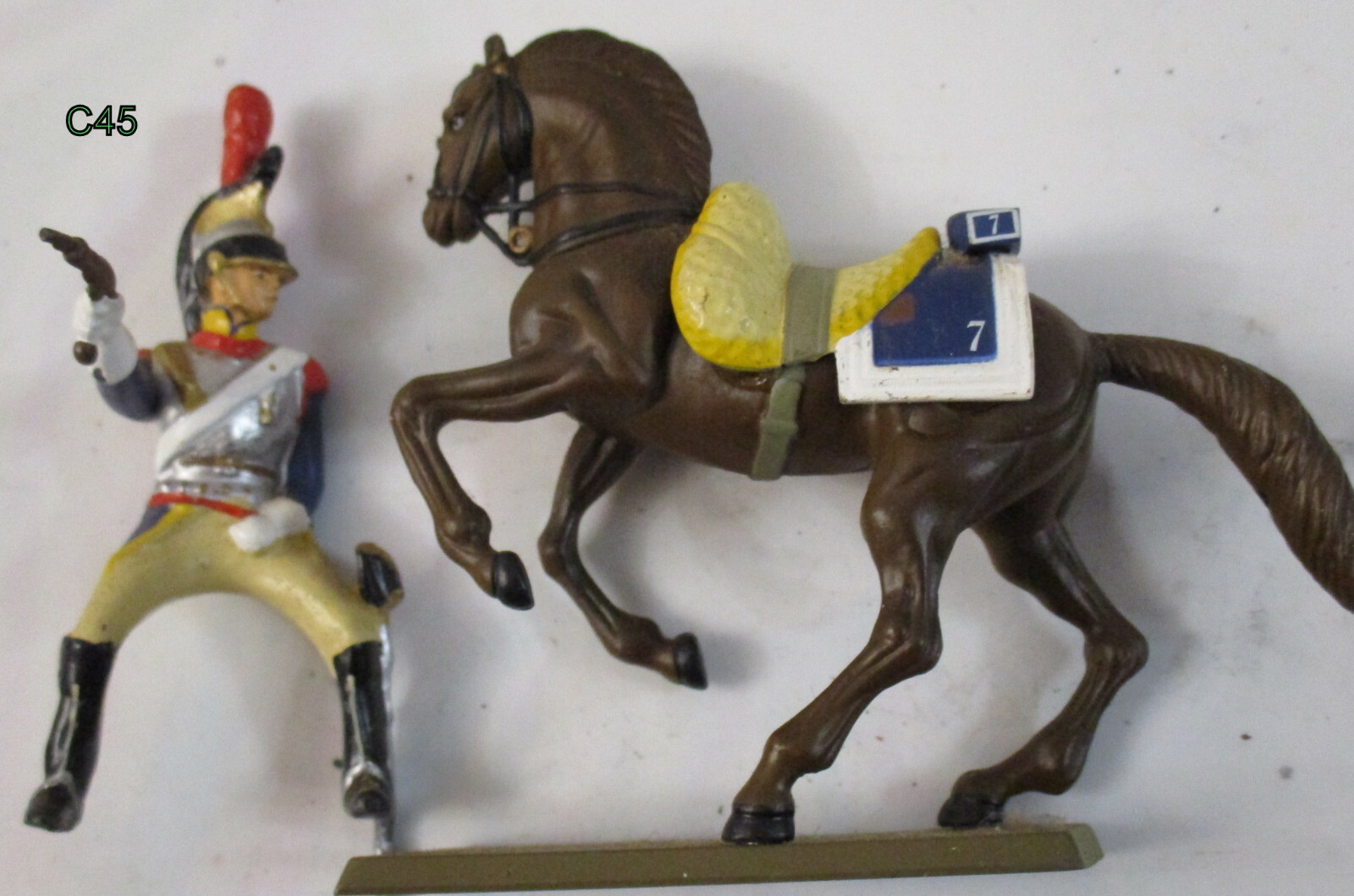 Figurine Starlux 1/32 - Cavalier Dragon Napoléon, Plomb Peint, Parfait état