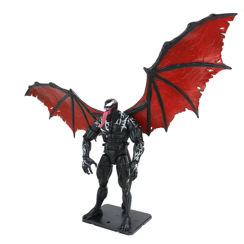Figura de acción Venom de 7 pulgadas con alas y soportes figura veneno móvil juguete regalo Foto 2 de 4