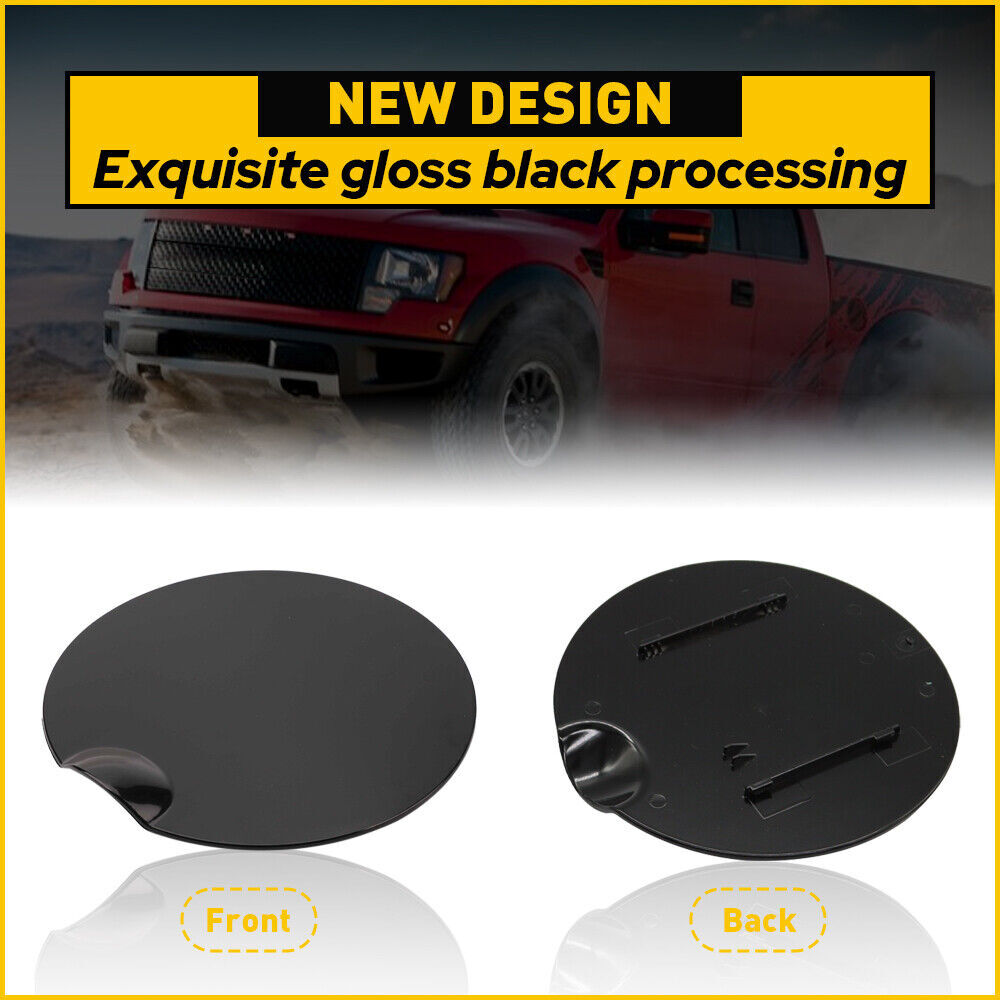 Fuel Filler Gas Cap Tank Door Cover Trim for Ford F150 2015-20 Black Accessories