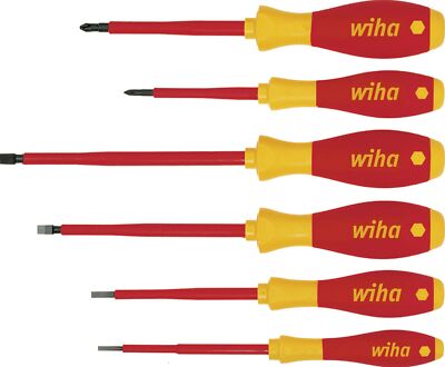 Schraubendrehersatz 320N K7 7-teilig Schlitz / PH mit Spannungsprüfer VDE WIHA
