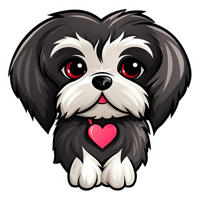 100X Shih Tzu Auto Aufkleber 9x9 cm Hunde Sticker Wetterfest & Selbstklebend