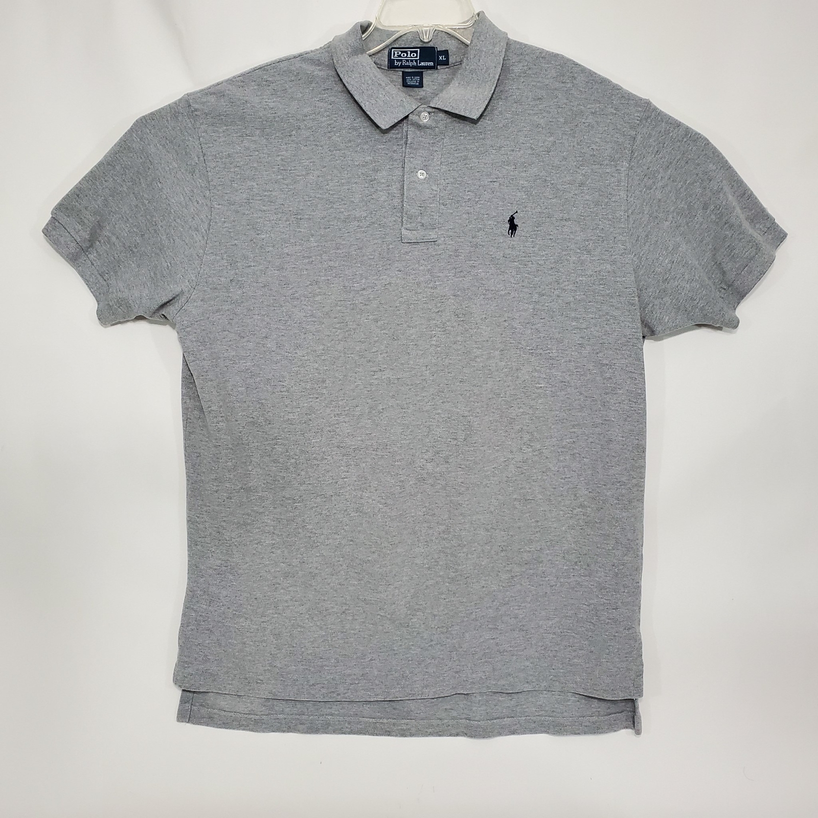 Polo Ralph Lauren Pony XL cotone grigio vestibilità tradizionale camicia manica corta