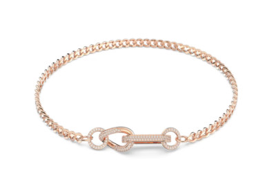 Swarovski 5656624 Collana Dextera Pavé Link misti Bianco Placcato Oro Rosa