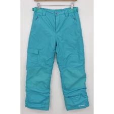 KIDS YOUTH COLUMBIA BUGABOO Blue SNOW SKI PANTS SIZE L 14 16 GROW SYSTEM