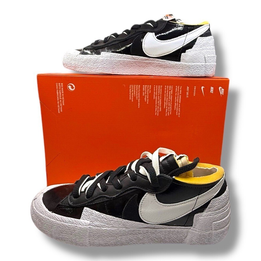 Nike Blazer Low / Sacai – Black/White-White – Size Men's 8