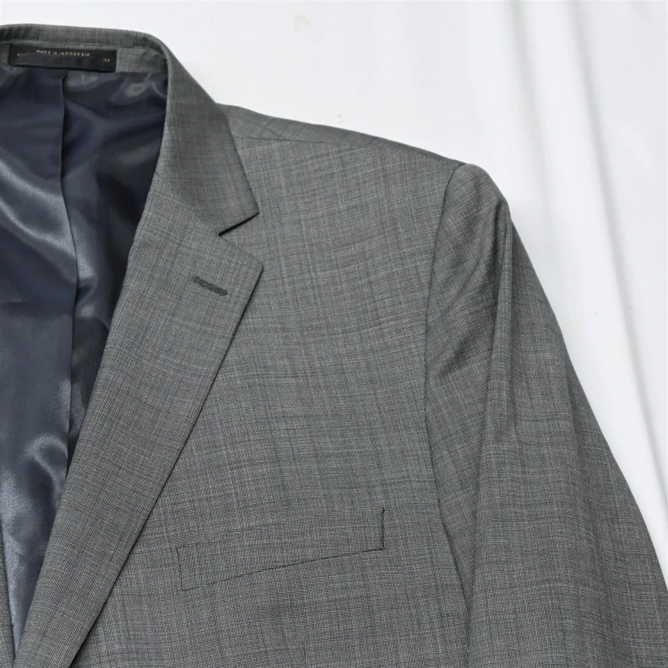 Petrocelli 50R серый акульей кожи 100% шерсти блейзер куртка спортивное пальто - Изображение 2 из 4