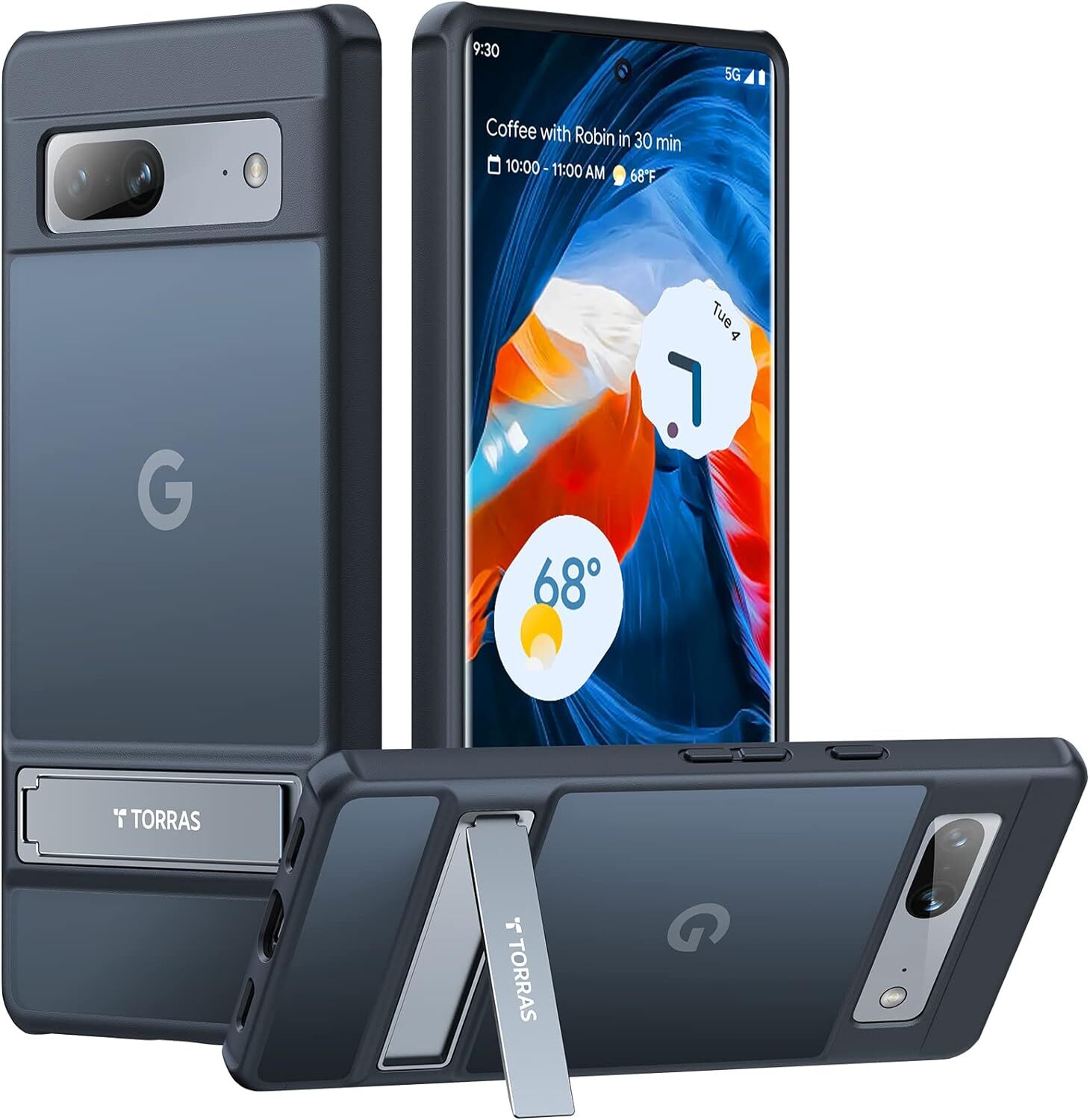 Marsclimber for Google Pixel 7a Case [8FT Military-Grade Protection] [3 Stand Wa