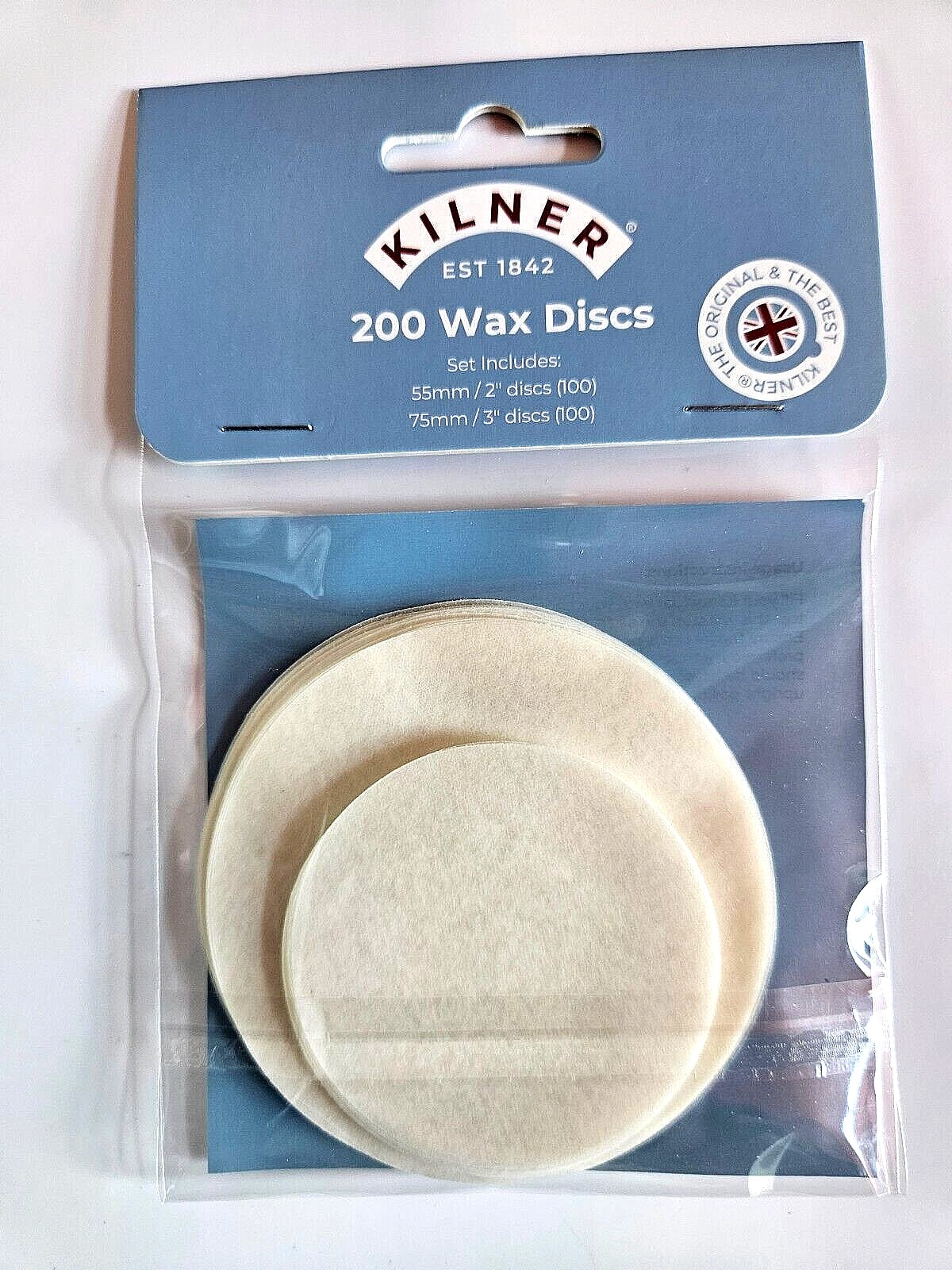 Kilner Wax Discs Jam Preserve Chutney Pickle Pack of 200 (100 x 2"" & 100 x 3"")