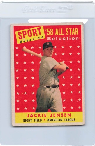 1958 Topps #489 Jackie Jensen VG/VGEX Red Sox AS 574110 | eBay