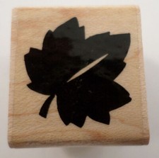 Jrl Designs Maple Leaf Tree Fall Autumn Wooden Rubber Stamp