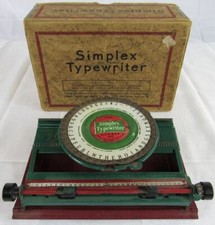 Antique Simplex #160 Typewriter in Original Box thumbnail
