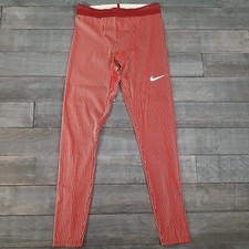 NIKE Pro Elite Official Racing Tights Pants Mens MEDIUM Red White Made in USA