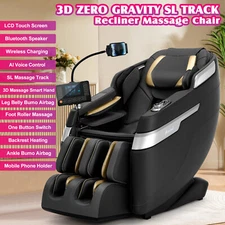 AI Voice Full Body Zero Gravity 3D Massage Recliner Chair SL-Track Phone Control