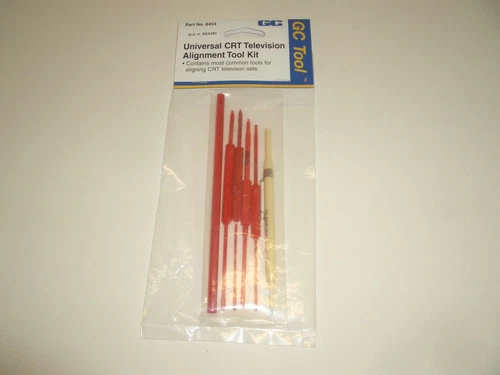 GC ELECTRONICS 8454 6PC UNIVERSAL TV  CRT ALIGNMENT TOOL SET KIT