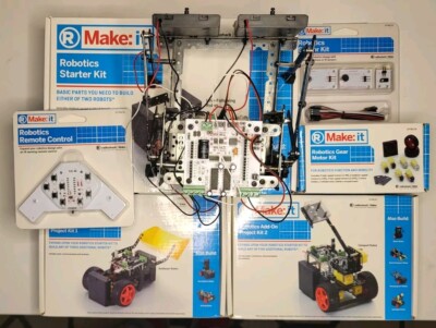 BUNDLE: Robotics Starter Kit w Add-On Kits. By MAKE: robotics