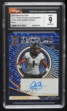 2024 Donruss Elite Turn of the Century Blue 8/25 Caelen Carson CGC 9 Auto v1x